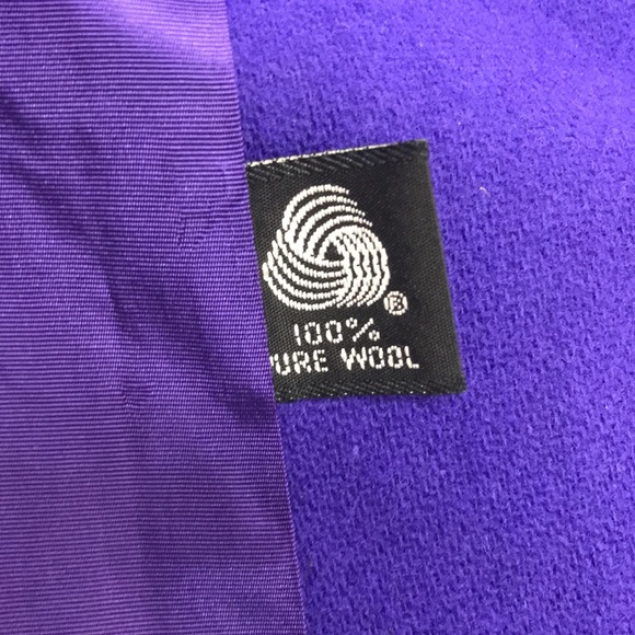 Vintage PORTRAIT Purple Long Wool Coat - Picture 10 of 13